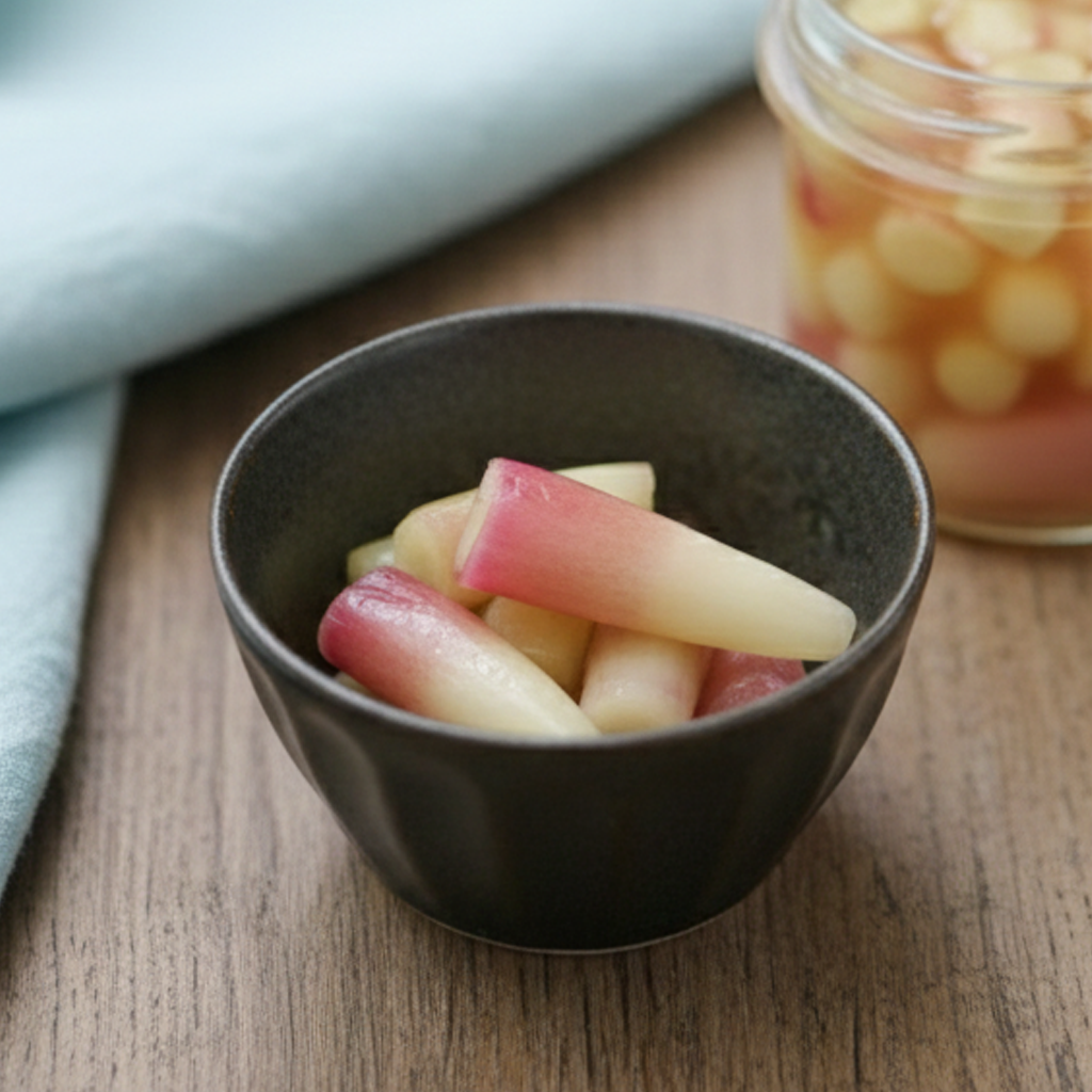 みょうがの茎の甘酢漬け