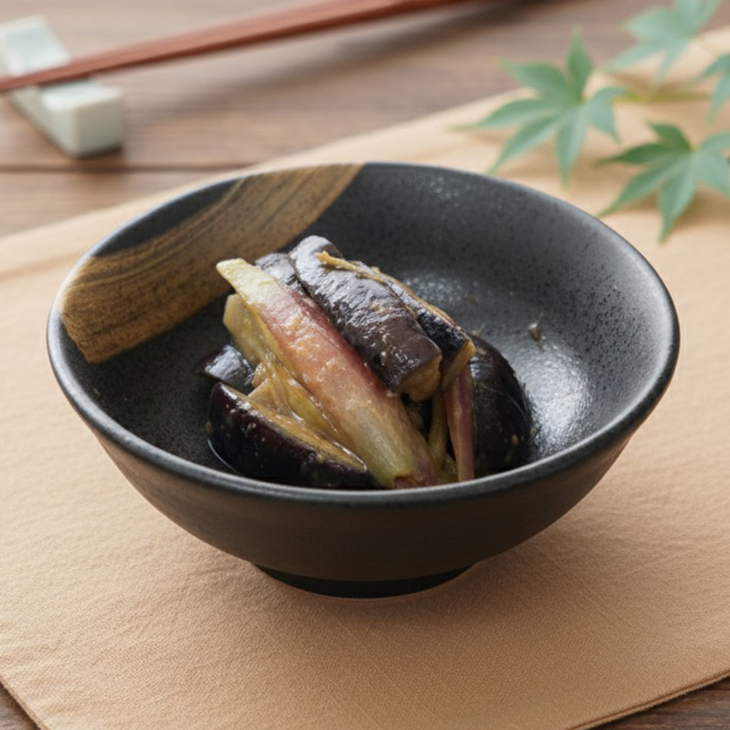 なすとみょうがのみそ炒め