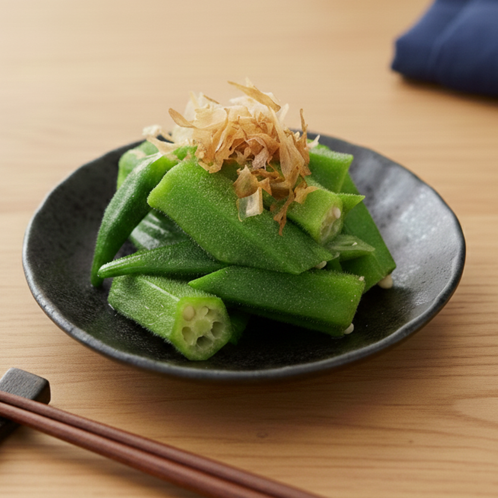 おくらのレンジ蒸し
