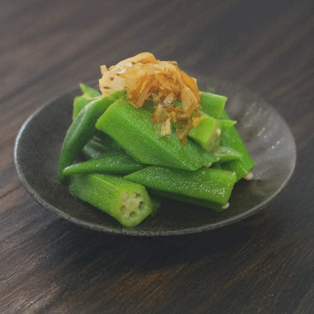 おくらのレンジ蒸し