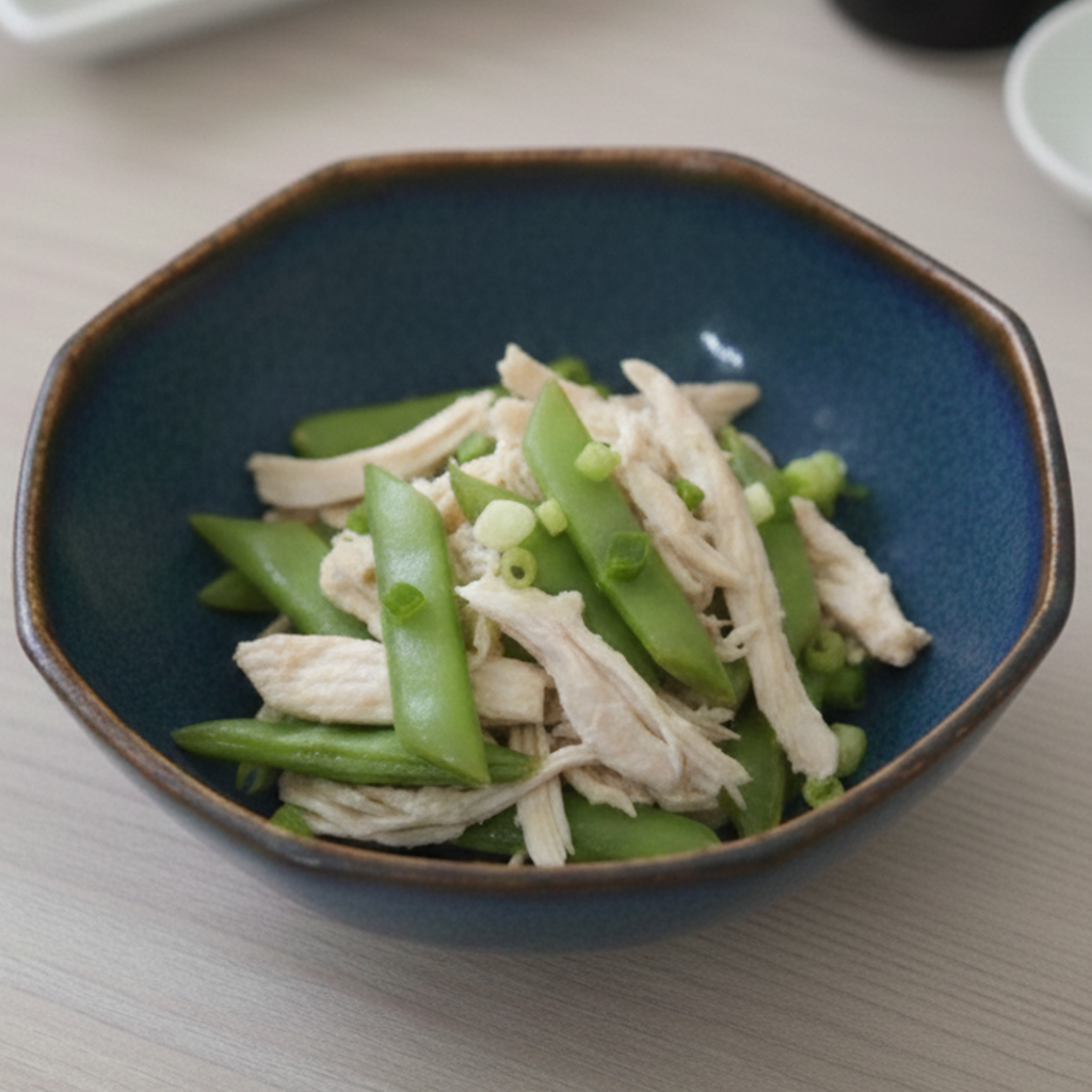 すじなしいんげんとささみのお浸し