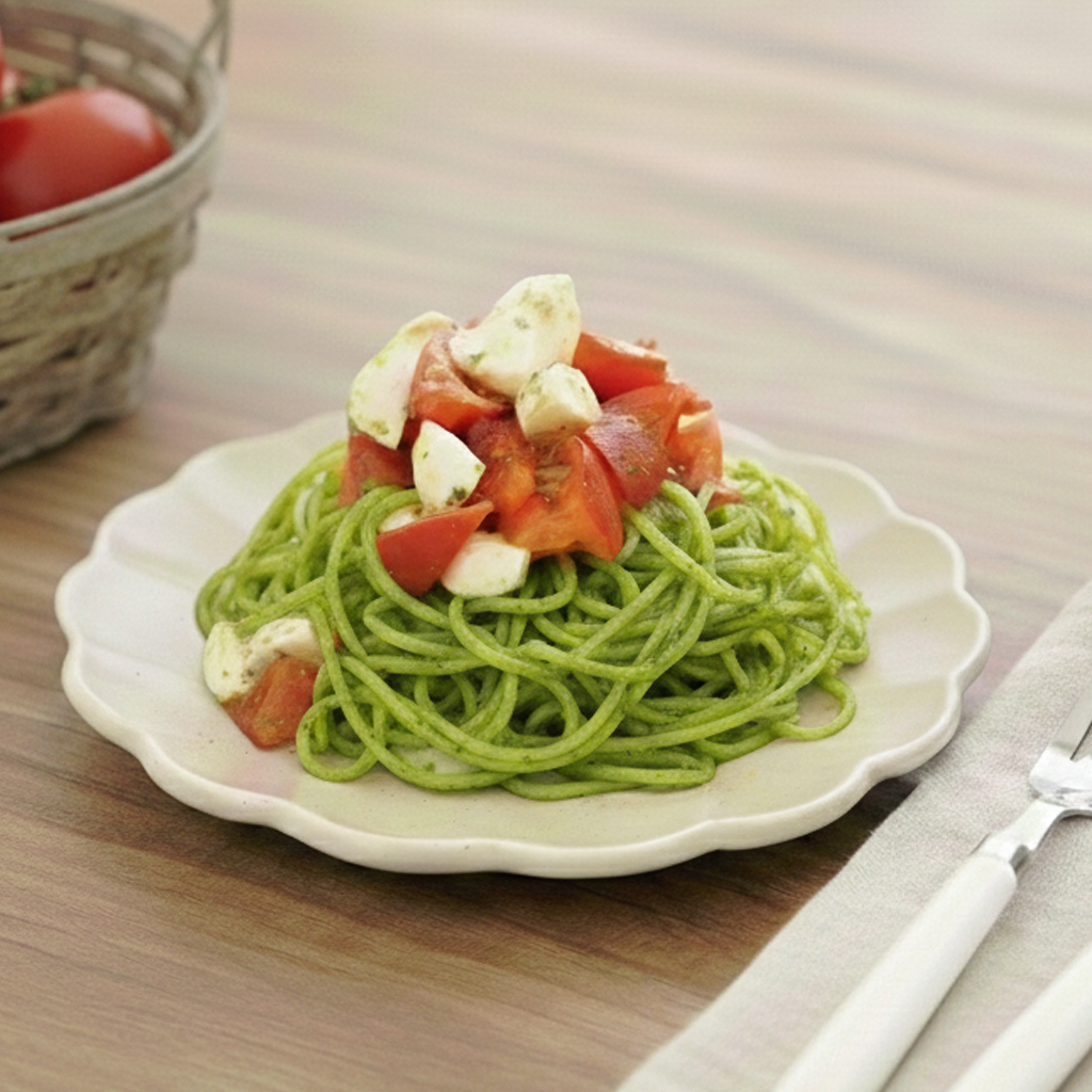 まほろばとまとのカプレーゼパスタ